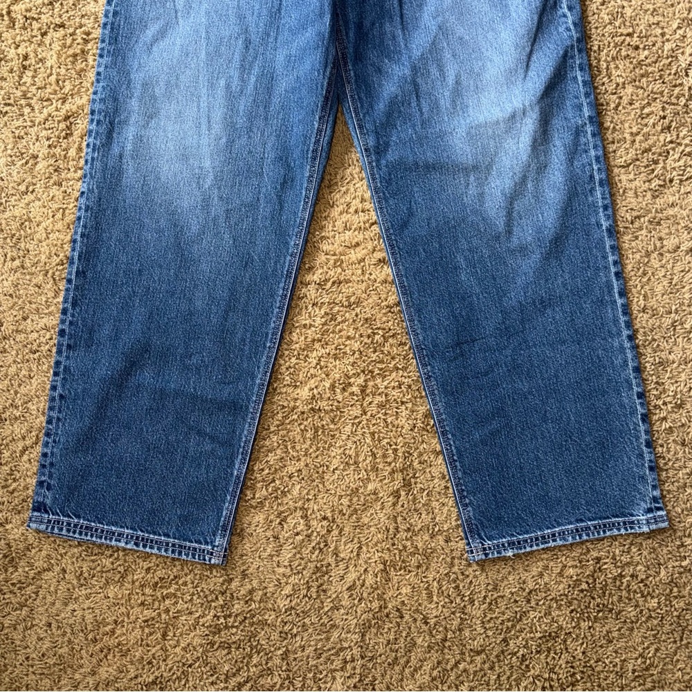 Women’s American Eagle Baggy Straight Jeans Size 14 Long - Picture 3 of 9